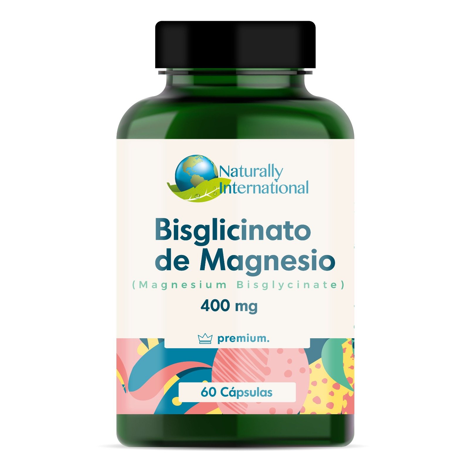 Bisglicinato de Magnesio Bisglicinato de Magnesio 400 mg - 90 Cápsulas - Naturally International - Imagen 1