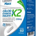 Calcio Maxx + K2 250 mg - 60 Cápsulas | Maxinutri