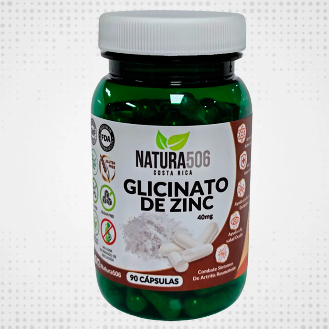 Glicinato_Zinc_Natura506 Glicinato de Zinc - 90 Cápsulas - Natura506 - Imagen 1