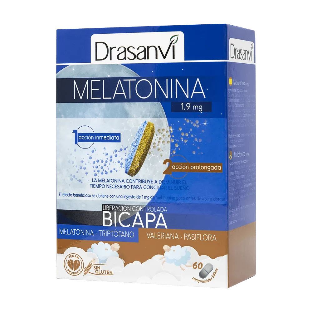 Melatonina_Bicapa_Drasanvi MELATONINA BICAPA 1.9mg 60 CAPS - DRASANVI - Imagen 1