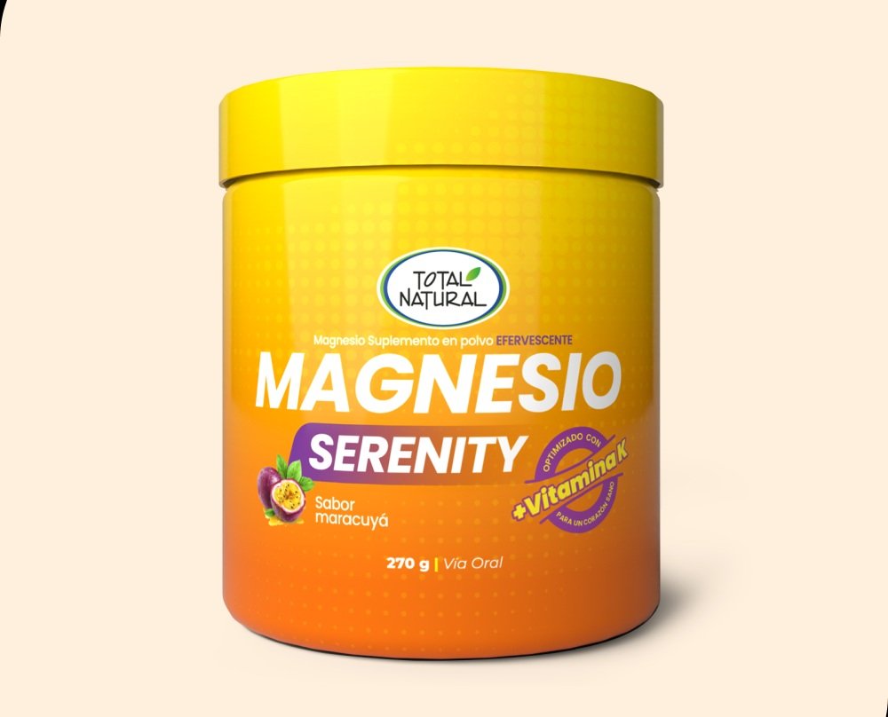 magnesio-serenity-k Citrato de Magnesio Serenity con Vitamina K en Polvo - 270 gr - Total Natural - Imagen 1