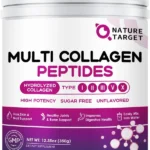 Multi Colágeno Nature Target Tipos I, II, III, V, X - Con Ácido Hialurónico y Vitamina C - 350g